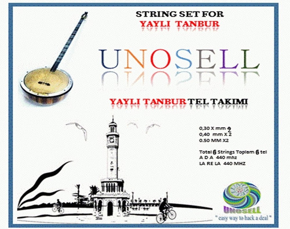 Strings Set For Turkish String Instrument Yayli Tanbur