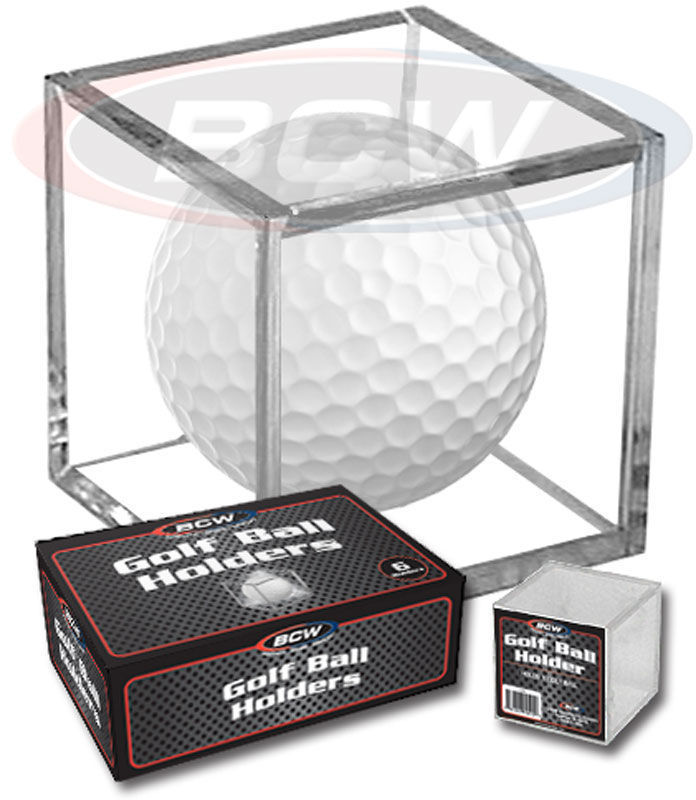 New (6 PK) BCW Golf Ball Display Cube Square Stackable Holder Auto Autograph
