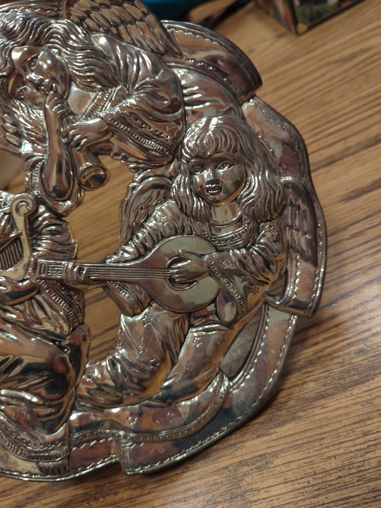 Holiday Collection Godinger Cherub Angels Silver Plated Trivet Wall Hanging