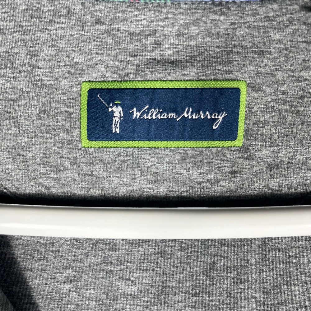 William Murray Quarter Zip Pullover Mens XL Grey Heathered Golf Performance Top