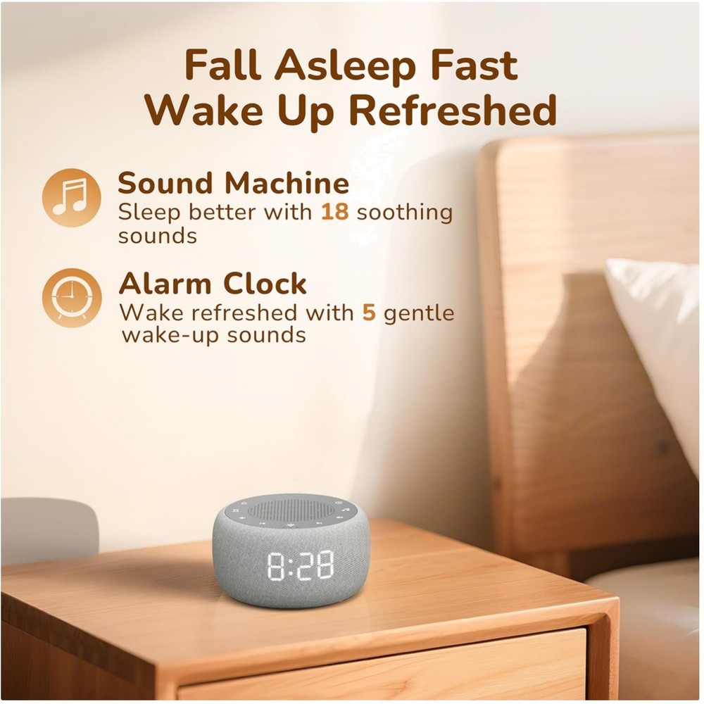 White Noise Sound Machine Alarm Clock