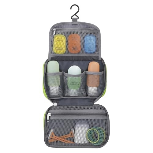 Compact Hanging Toiletry Kit Lime