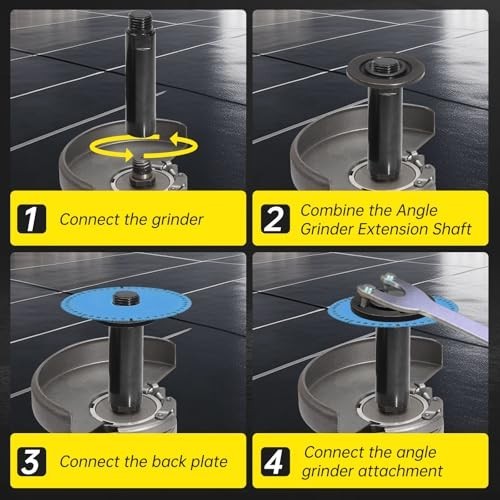 Angle Grinder Attachment Kit - 3 Extension Rods, Flange Nut Sets & Spanner Wrenc
