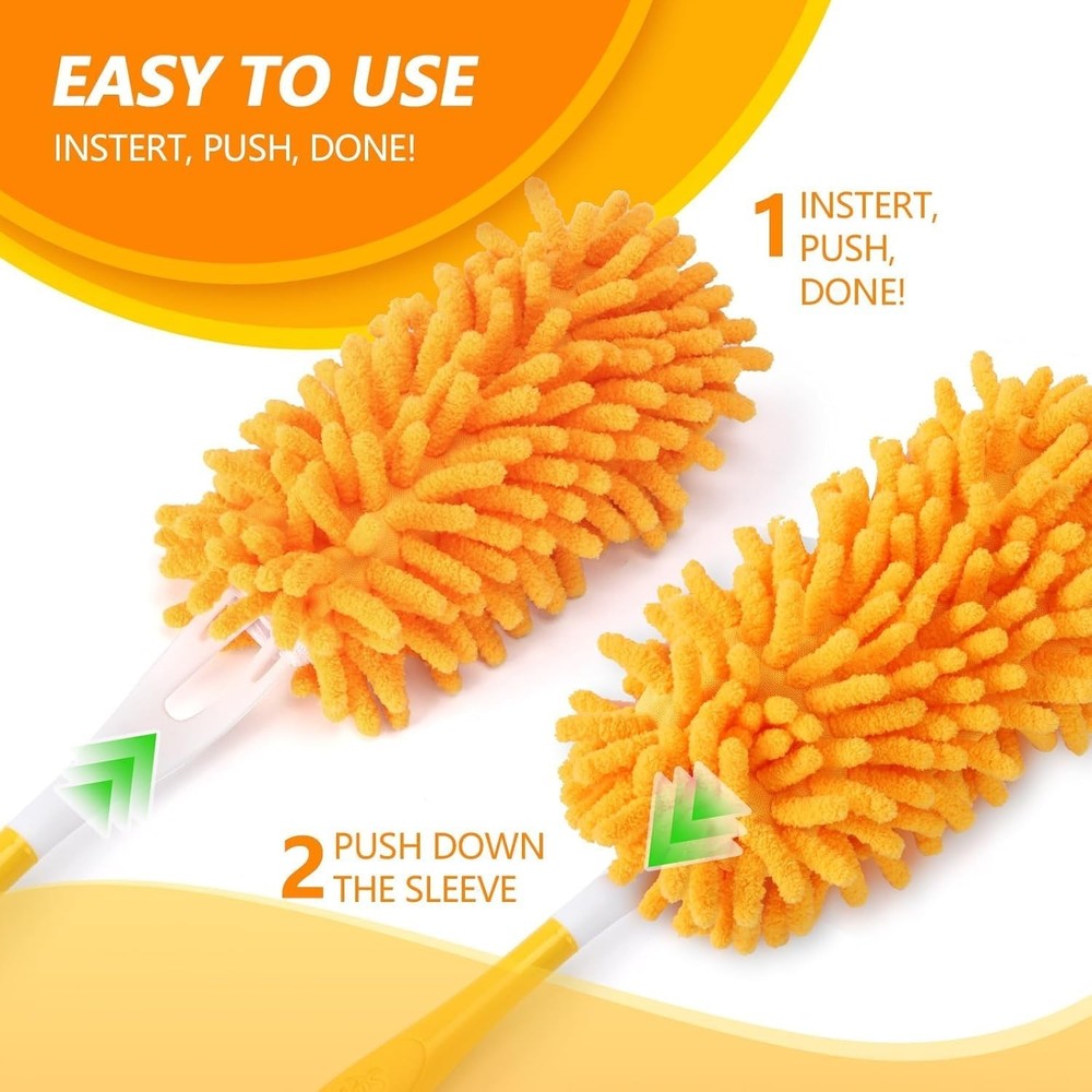 Reusable Duster Refill Compatible with Swiffer Duster Kit - Pet Heavy Duty Du...