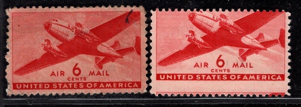 Perfectly Flawed EFO SN C25 MNH Error - 6¢ Mail Plane - Misperf