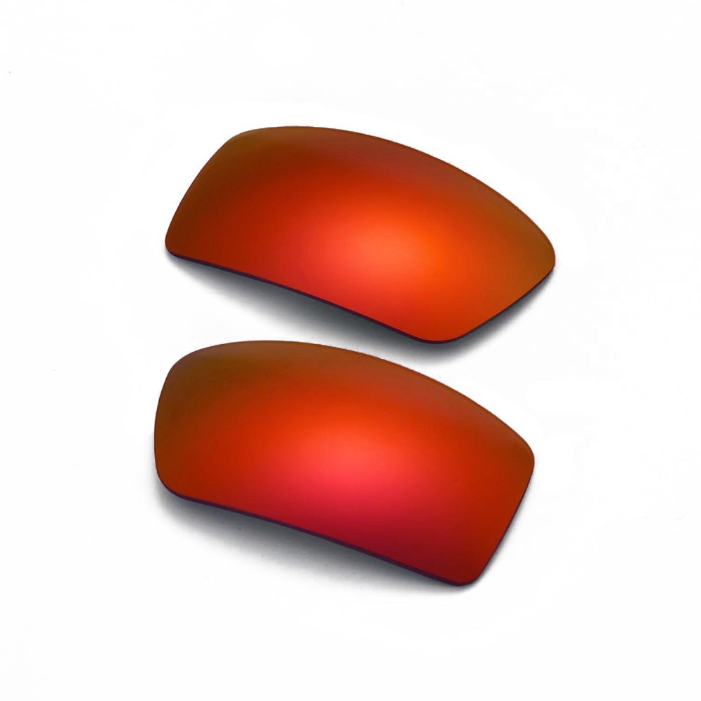 Walleva Mr.Shield Polarized Fire Red Replacement Lenses for Oakley Gascan