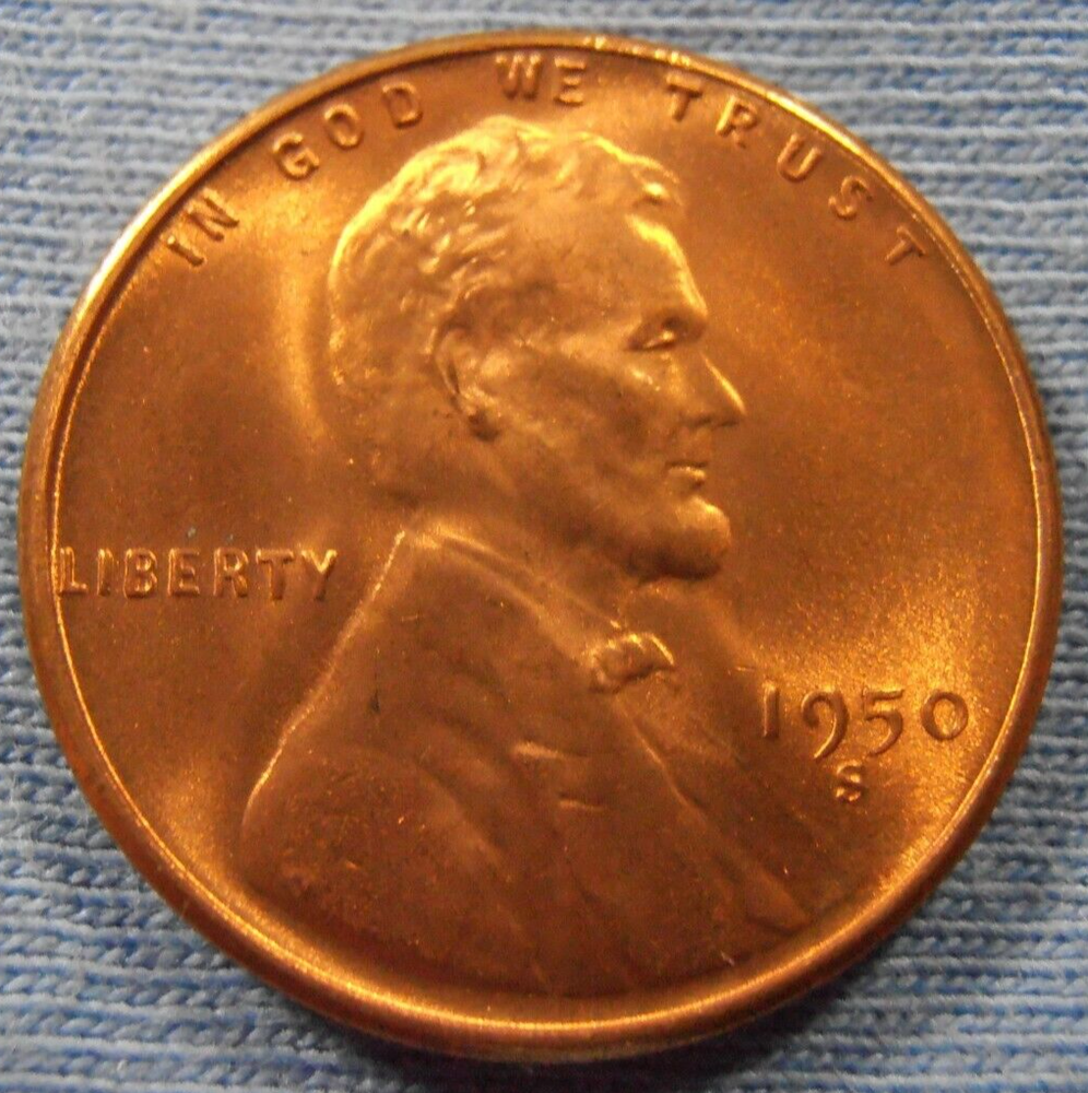 1950 S Lincoln Cent, Uncirculated