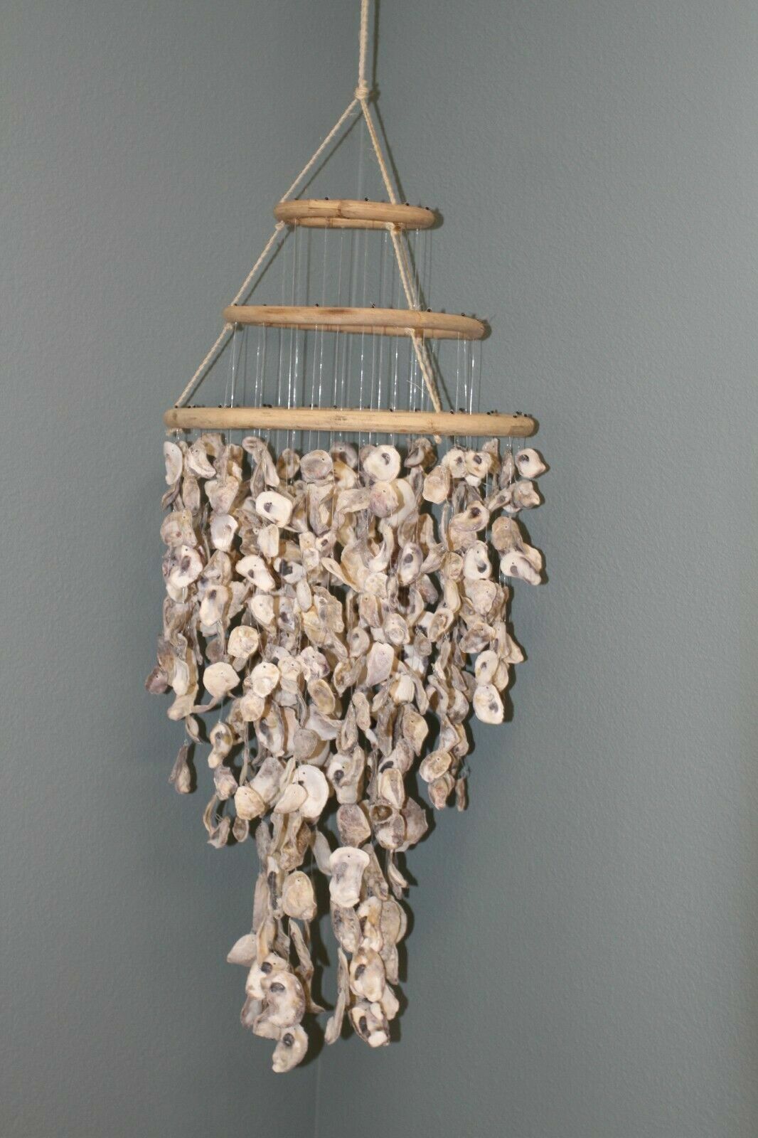 Oyster Bar Decor Oyster Shell Mobile Chandelier Hand-Crafted, Oyster Expo