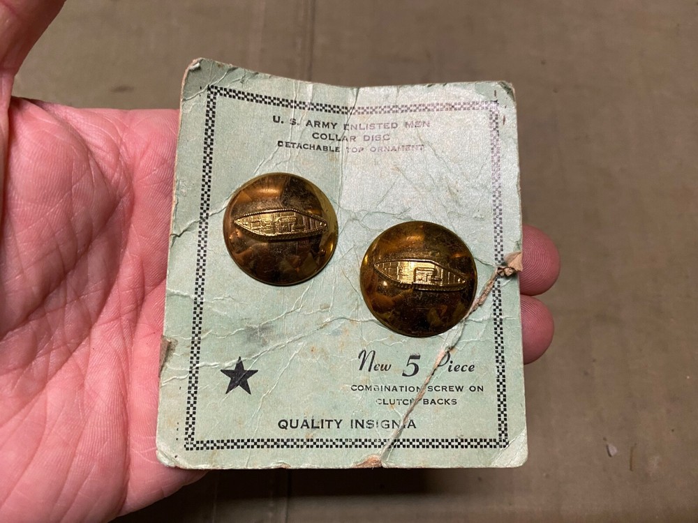 ORIGINAL EARLY WAR WWII US ARMY ARMOR TANK M1938 CLASS A JACKET COLLAR DISCS