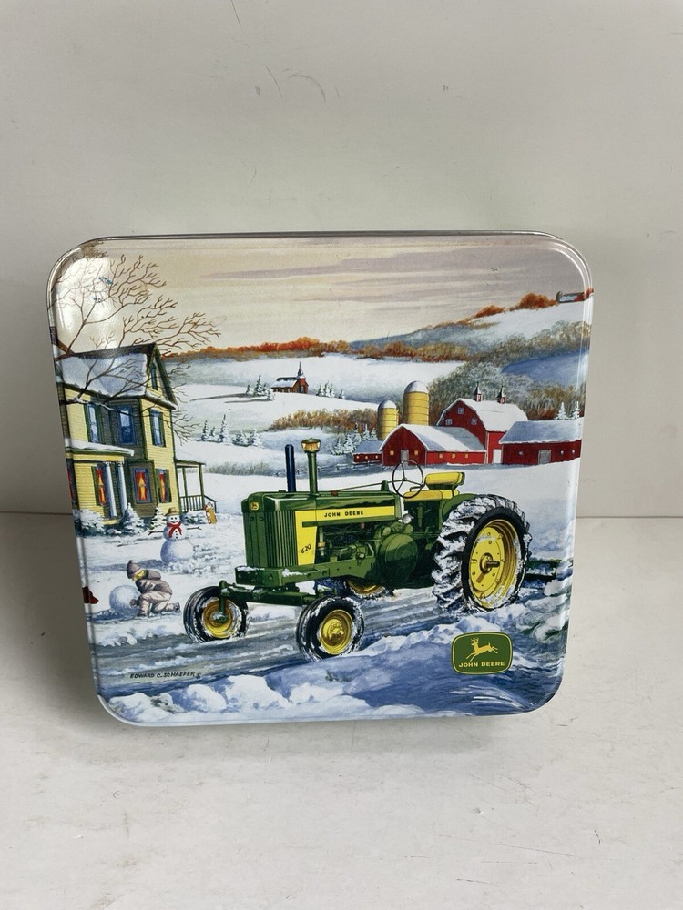 Collectible Jhon Deere Tin Can Box (H)