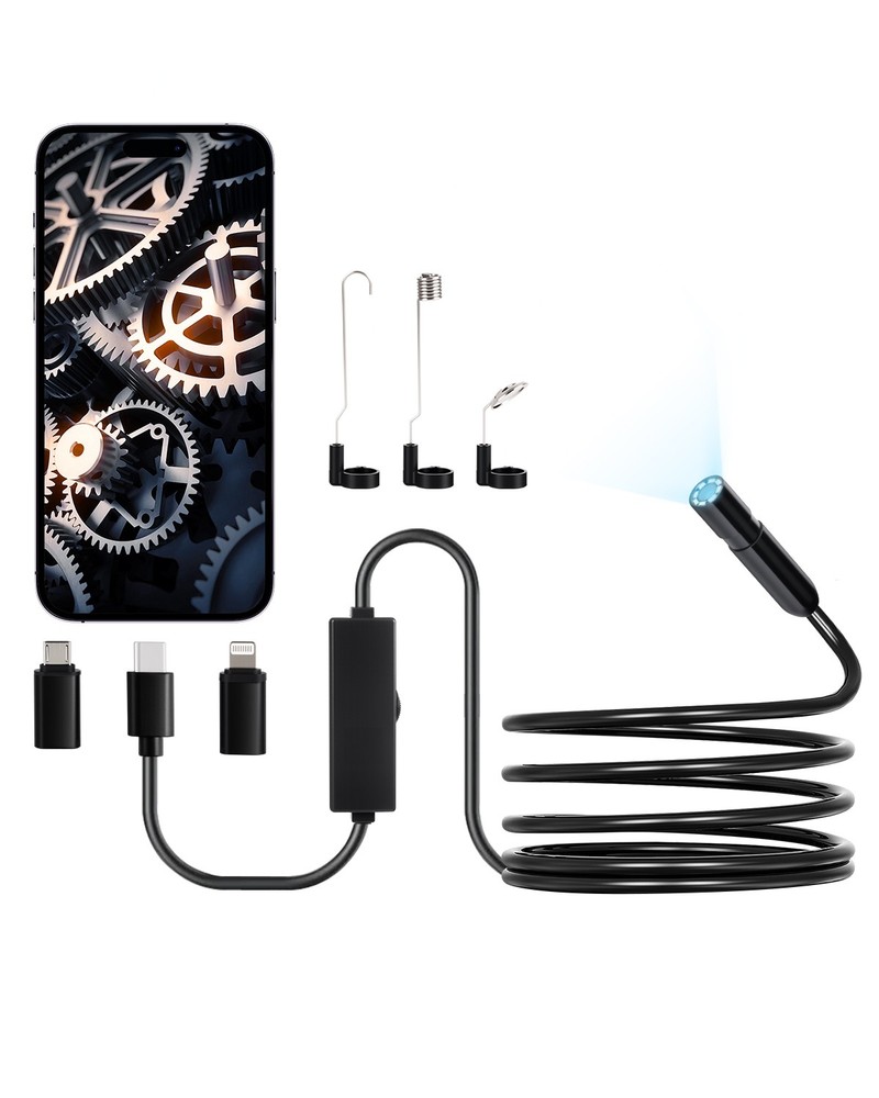 Uimoso Endoscope Camera 1920P HD Borescope for Android & IOS with 10FT Cable