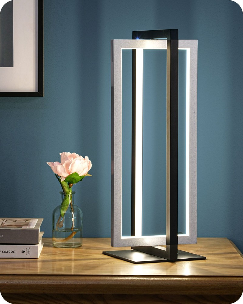 Modern LED Table Lamp, 750LM Stepless Dimmable Bedside Lamp, Adjustable