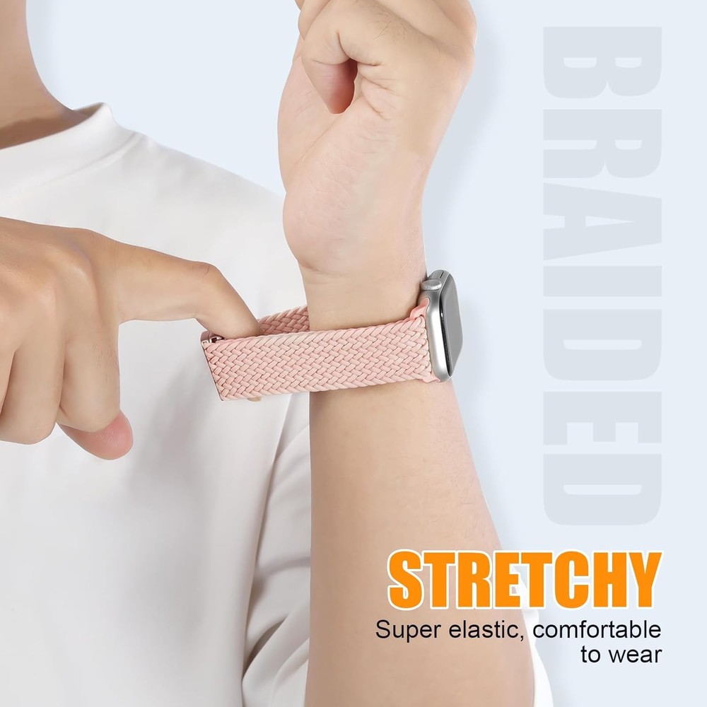 Magnetic Braided Stretchy Loop Strap Compatible with Apple Watch 40mm 44mm