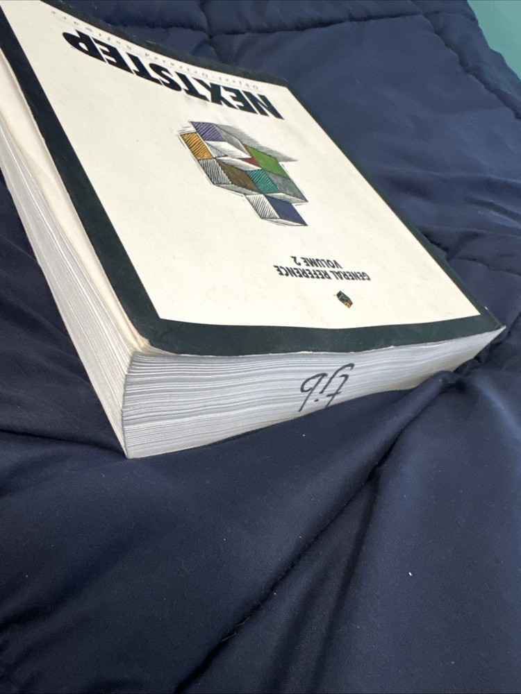 1990s NeXTStep General Reference Volume 2 For Steve Jobs NeXt Computer