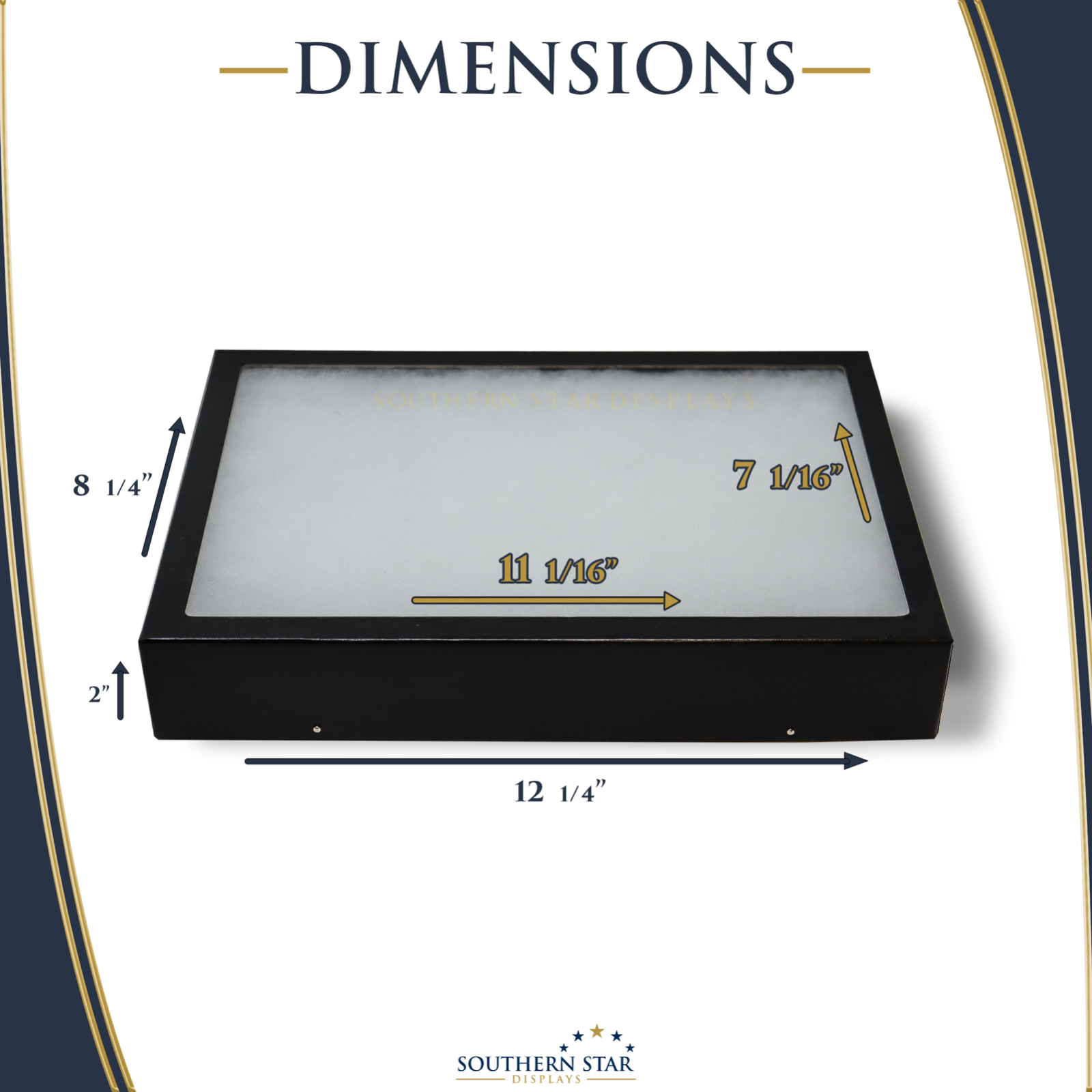 8 x 12 x 2 Riker Display Case Box for Collectibles Jewelry Arrowheads & More