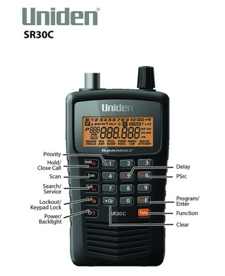 Uniden Handheld Scanner - Black (SR30C)