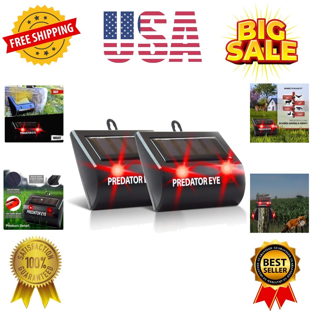 Predator Eye PRO - Solar-Powered Predator Light with Kick Stand, 4600 Sq. Ft....