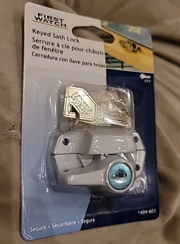 First Watch Keyed Sash Lock Latch 1404-601 Secure Window Hardware White Box 5