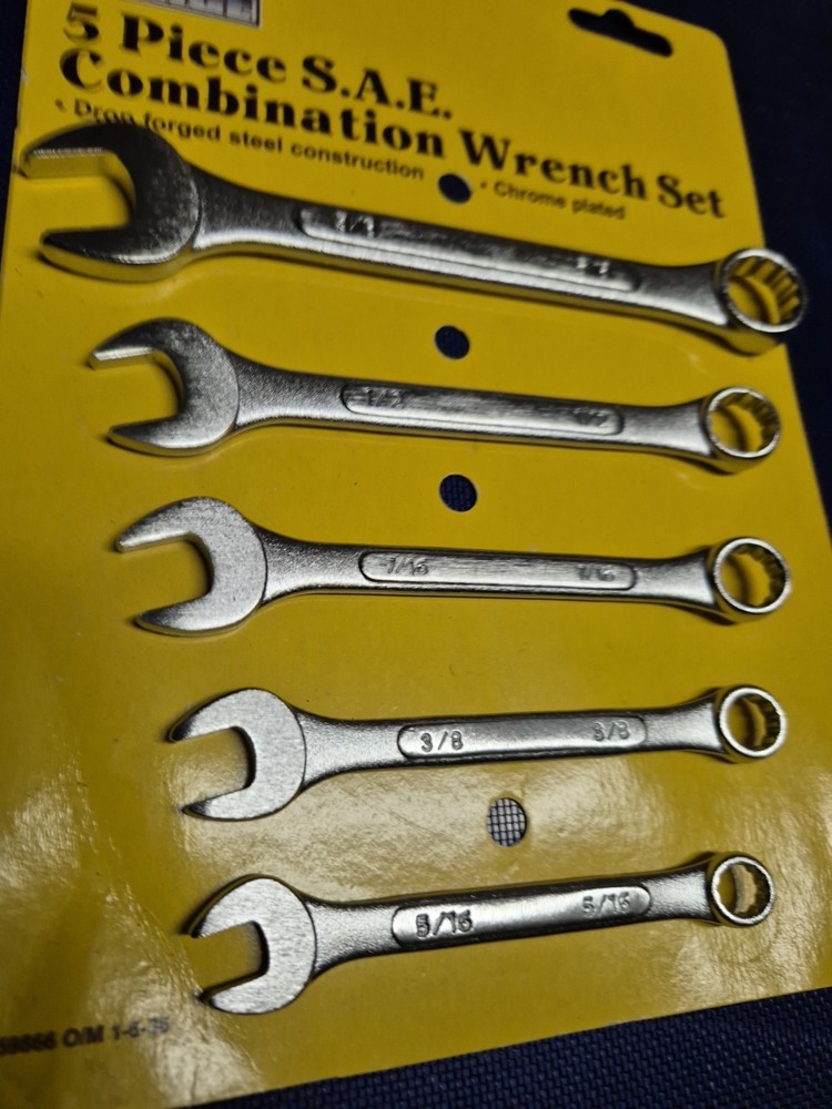Summit Forge 5 Piece Sae Combination Wrench Set N.o.s.