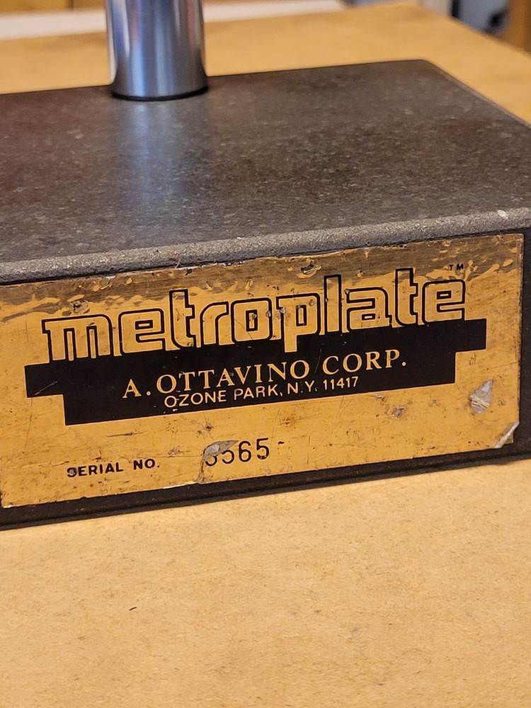 USED METROPLATE GRANITE BASE. Surface plate
