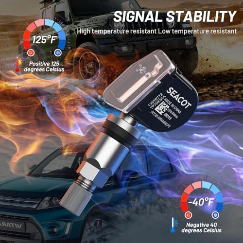 TPMS Sensor GM, 4-Pack 315MHz Tire Pressure Sensor Replacement for Chevy