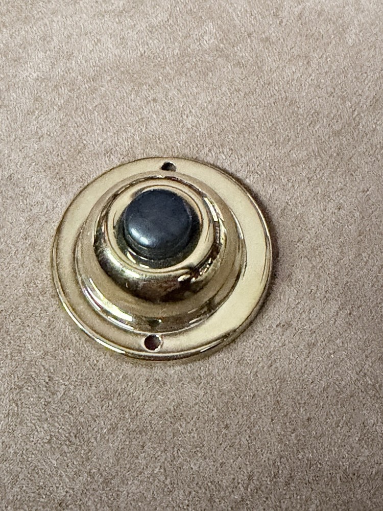 NuTone PB67PB Polished Brass Push Button Doorbell Classic