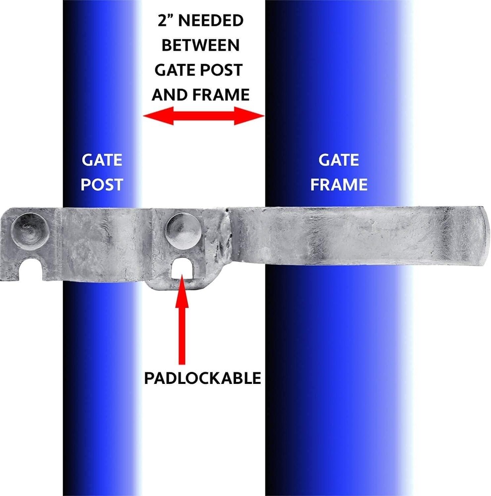 1-3/8" x 2-3/8" Galvanized Fork Latch for Chain Link Gates - Easy Installation