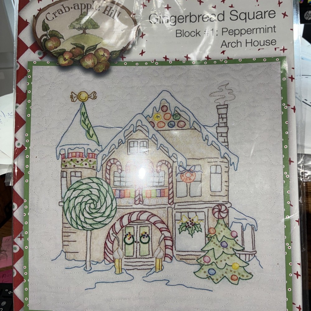 Gingerbread Square Stitching patterns -8  CAH Patterns Pre~owned As Is