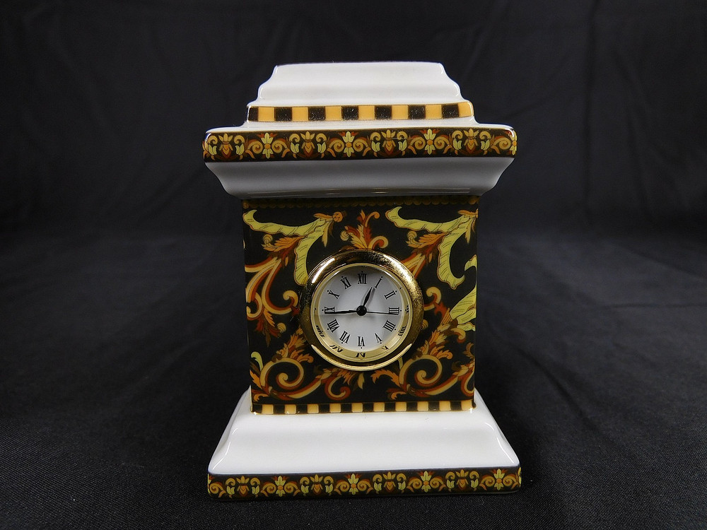 Rosenthal Versace Barocco Miniature Desk Clock