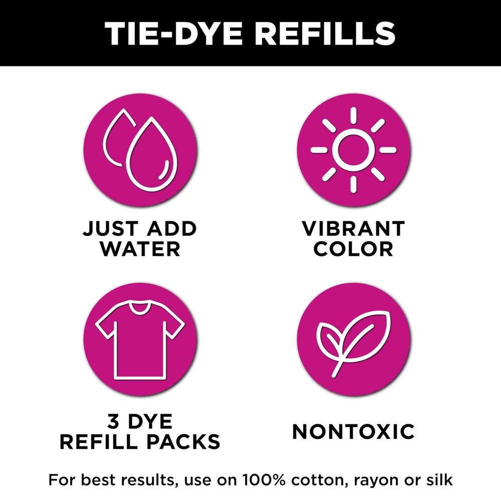 Tulip One Step Dye Refills Yellow Pack 3 Dissolvable Packets For Fabric Dyeing