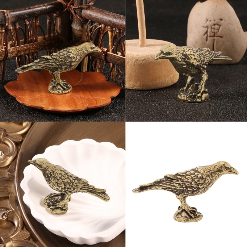 Ravens Statue Figurine Ravens Sculpture Decorative Objects for Home Decors