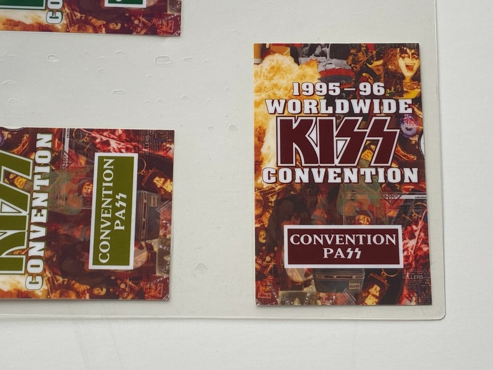 KISS vintage Laminate Pass UNCUT SHEET Unplugged Convention Concert Tour 1995
