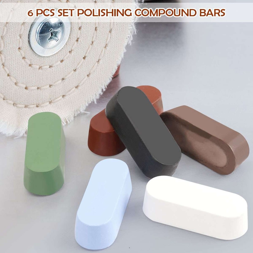 6Pcs Metal Polishing Compound Bars for Buffing Wheels