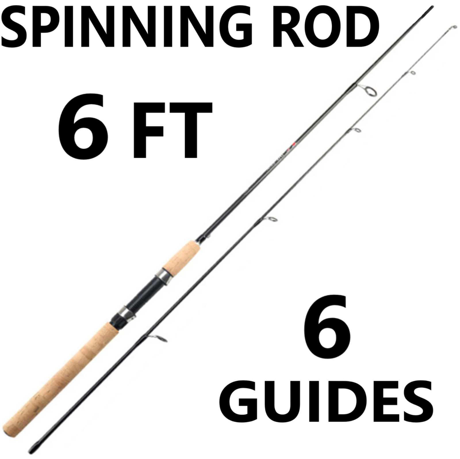 Fishing Spinning Rod Carbon Fiber Portable Medium Fast Lightweight 6f 7f 8f 9f