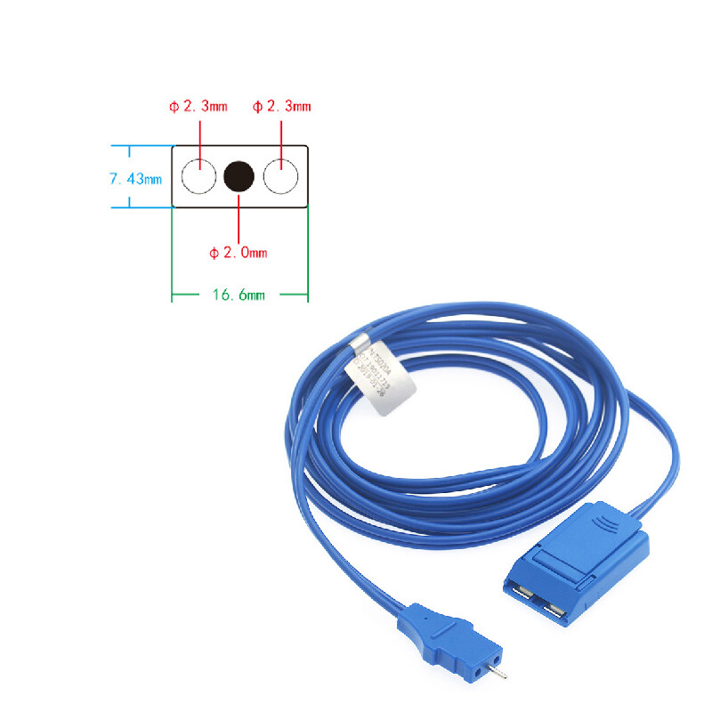 2Pcs Bipolar Electrocautery Electric Knife Negative Plate Connecting Cables Loop