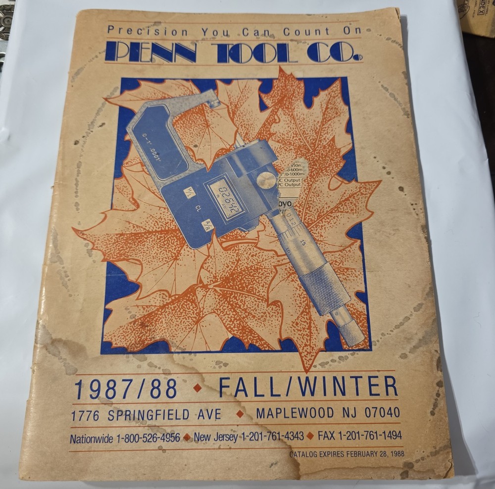 Vintage 1987 Penn Tool Co. Catalog.  Precision Tools