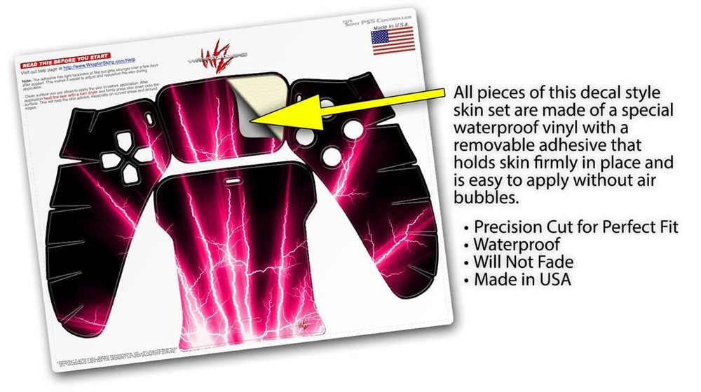 Skin Sony PS5 Controller Lightning Pink