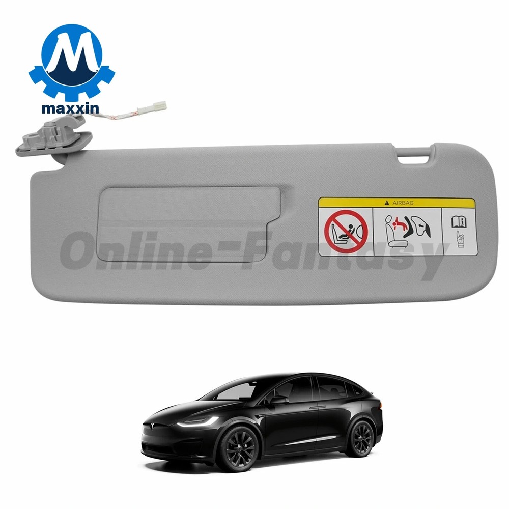 Sun Visor W/ Light & Mirror Driver Side Left For Tesla Model 3 Model Y 2021 2022