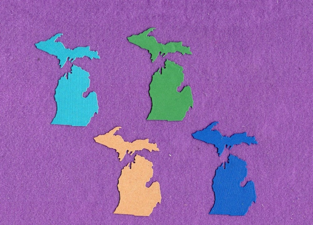 MICHIGAN # 2 die cuts scrapbook cards