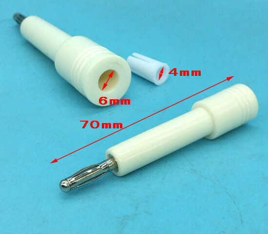 White Binding post 15KV high voltage resistant Test probe 4mm banana plug Solder