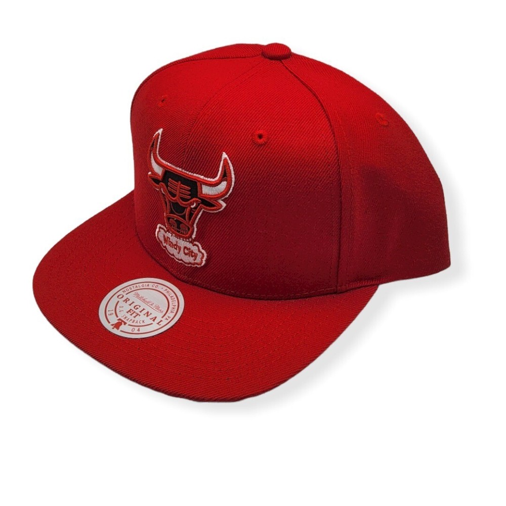 Mitchell & Ness Chicago Bulls Team Ground 2.0 Red Adjustable Snapback Hat Cap