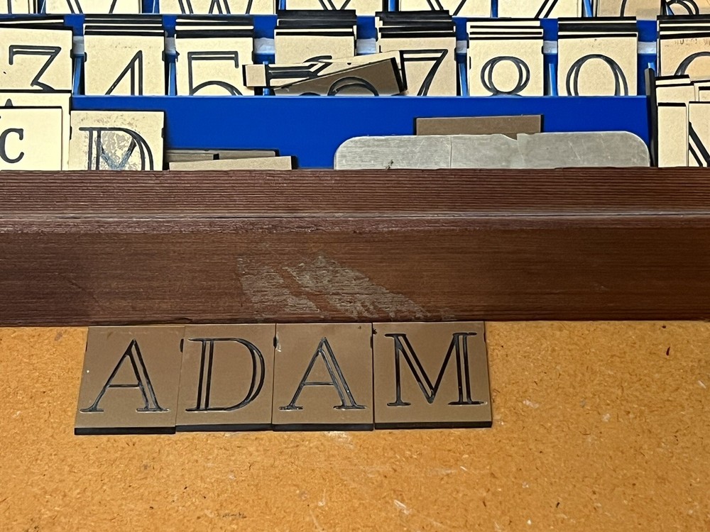 Jewelry Large Hard Plastic engraving fonts ~