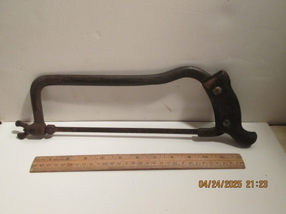 ANTIQUE MEAT SAW 10 INCH BLADE.