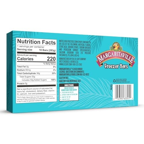 Margaritaville Freezer Bars, Assorted Flavors, 1 Oz 10 Fl Oz, ASSORTED