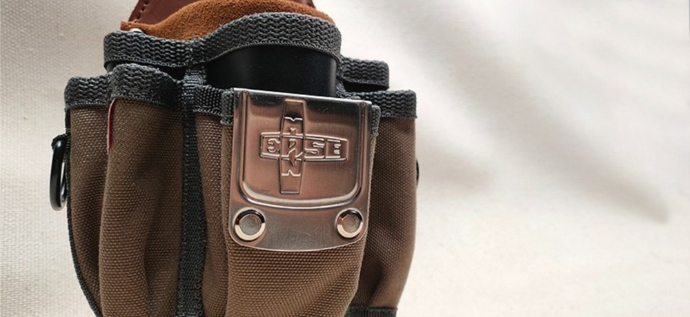 Compact Tool Pouch with Leather Pocket Pad