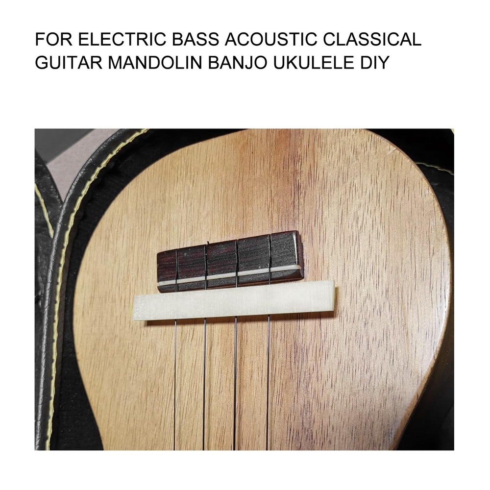 Cheerock 6Pcs Unbleached Guitar Bone Saddle, Blank Saddles