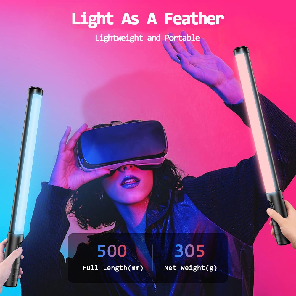 RGB LED Photography Lighting Portable Wand Handheld LED Video Light