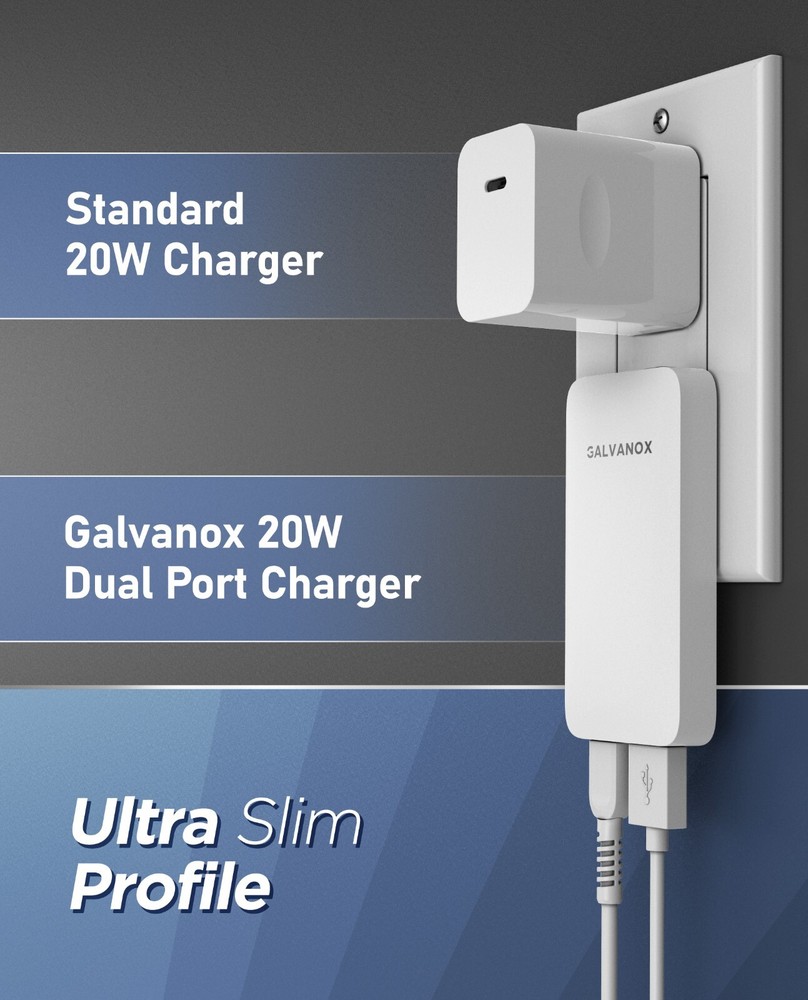 Ultra Thin 20W USB-C Flat Wall Charger 3 Pack