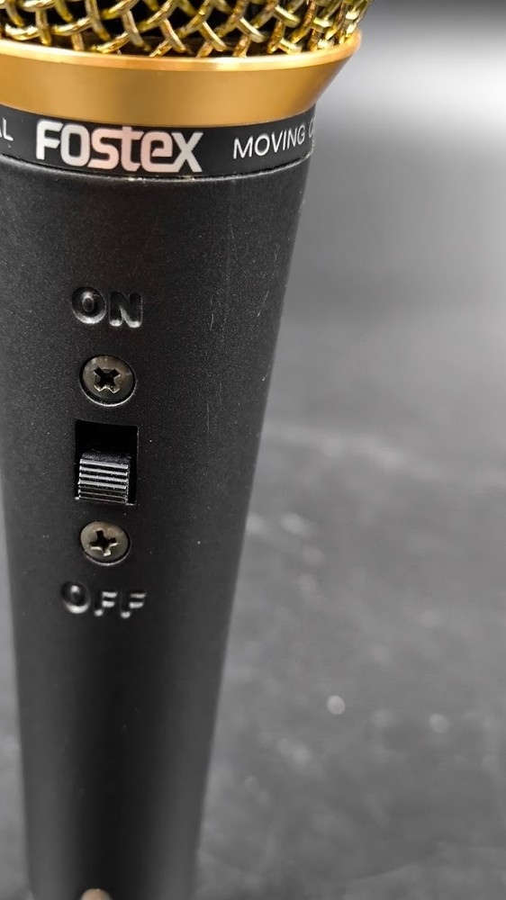 Fostex M-5 Unidirectional Microphone Used Working Black