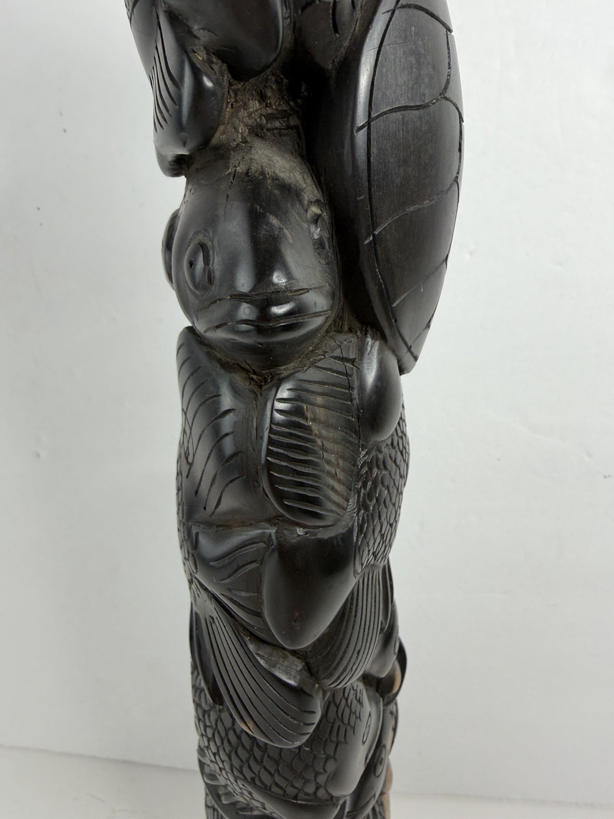 Vintage Hand Carved Solomon Islands Sea Spirit Tower Sculpture Gatokae Island